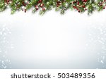 christmas background with fir... | Shutterstock .eps vector #503489356