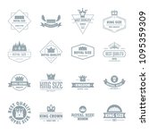 crown royal logo icons set.... | Shutterstock . vector #1095359309
