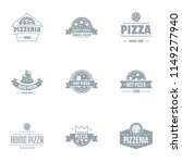 Pizza Pie Logo Set. Simple Set...
