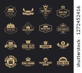 crown royal logo icons set.... | Shutterstock .eps vector #1272452416