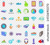 network technology icons set.... | Shutterstock . vector #1453690370