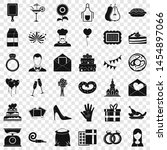 cake icons set. simple style of ... | Shutterstock . vector #1454897066