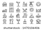 food courts icons set. outline... | Shutterstock .eps vector #1470106406