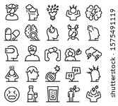 stress icons set. outline set... | Shutterstock .eps vector #1575491119