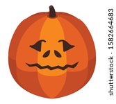 fall holiday pumpkin icon.... | Shutterstock .eps vector #1582664683