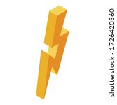 yellow powerful thunder icon.... | Shutterstock .eps vector #1726420360