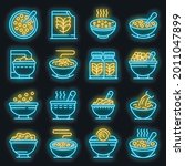 Cereal Flakes Icons Set....