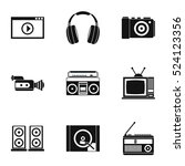 electronic devices icons set.... | Shutterstock .eps vector #524123356