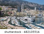 View of La Condamine ward and Port Hercules in Monaco. Port Hercules is the only deep-water port in Monaco