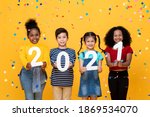 cute smiling mixed race kids... | Shutterstock . vector #1869534070