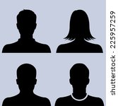 silhouette of male   female as... | Shutterstock .eps vector #225957259