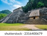 Small photo of Ancient Maya Ruins in the archeological site of Palenque in Chiapas, one of the most important site of Mexico