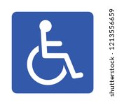 wheelchair  handicapped or... | Shutterstock .eps vector #1213556659