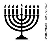 hanukkah menorah candelabrum... | Shutterstock .eps vector #1359728960