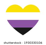 nonbinary or non binary heart... | Shutterstock .eps vector #1930330106