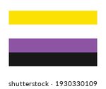nonbinary or non binary flag... | Shutterstock .eps vector #1930330109