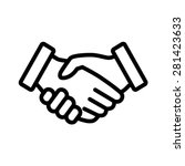 business handshake   contract... | Shutterstock .eps vector #281423633