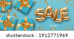 sale banner template with 3d... | Shutterstock .eps vector #1912771969