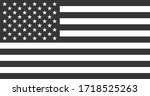 usa american flag in black  ... | Shutterstock .eps vector #1718525263