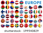 europe national country flags   ... | Shutterstock . vector #199540829