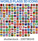 world country flags 3d and... | Shutterstock . vector #230738143