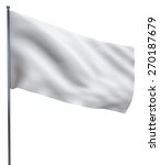 white blank flag waving... | Shutterstock . vector #270187679