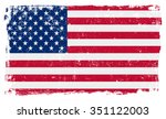 usa american vector flag... | Shutterstock .eps vector #351122003