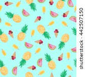 seamless pattern with... | Shutterstock . vector #442507150