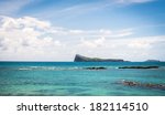 Small photo of Sunny picture of nature reserve Gunner's Quoin, located on the North coast of Mauritius. Also know as Coin de Mire, Gunner's Quoin is a famous spot for professional divers to explore shipwreck