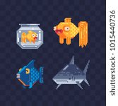 Tropical Fish Collection. Pixel ...