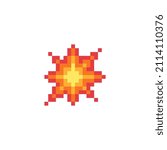 explosion. pixel art abstract... | Shutterstock .eps vector #2114110376