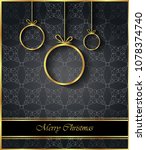 2019 merry christmas background ... | Shutterstock .eps vector #1078374740