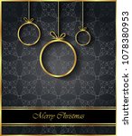 2019 merry christmas background ... | Shutterstock . vector #1078380953