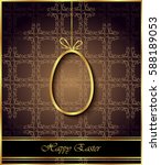 happy easter background for... | Shutterstock . vector #588189053