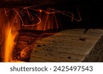 Small photo of Trajectory of burning log particles in a rustic stove
