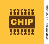 the chip icon. microchip and... | Shutterstock .eps vector #347042003