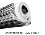 rolled up magazine over white | Shutterstock . vector #12264814