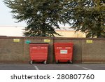 Large Red Recycling Bins...