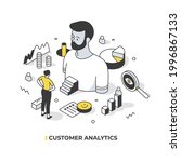 analyzing customer data to... | Shutterstock .eps vector #1996867133