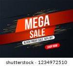 abstract mega sale banner with... | Shutterstock .eps vector #1234972510