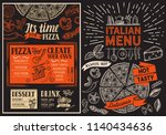 pizza restaurant menu. food... | Shutterstock .eps vector #1140434636