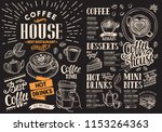 coffee restaurant menu on... | Shutterstock .eps vector #1153264363