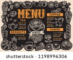 coffee menu template for... | Shutterstock .eps vector #1198996306