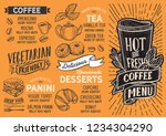 coffee menu template for... | Shutterstock .eps vector #1234304290