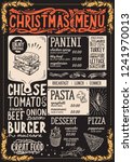 christmas menu template for... | Shutterstock .eps vector #1241970013