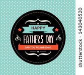 poster happy father's day... | Shutterstock .eps vector #143040520