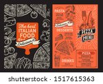 pizza menu template for... | Shutterstock .eps vector #1517615363