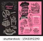 dessert menu template for... | Shutterstock .eps vector #1543392290
