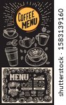 coffee menu template for... | Shutterstock .eps vector #1583139160