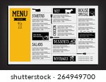 restaurant cafe menu  template... | Shutterstock .eps vector #264949700